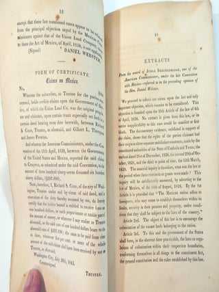 Claims on Mexico Presented Before the Board of Commissioners, Under the Late Convention with Mexico ... With the Opinion of Counsel on their Validity; Also the Report and Award of the Honorable Judge Breckenridge